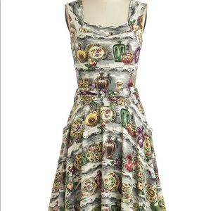 Effie’s heart Modcloth dishes antiques print dress